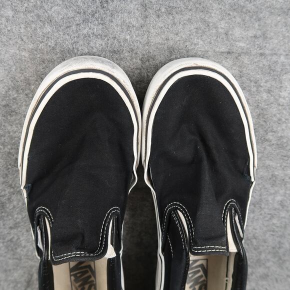 Vans Shoes Womens 9 Classic Slip On Platform Sneakers Canvas Black Skate Casual - Picture 12 of 16